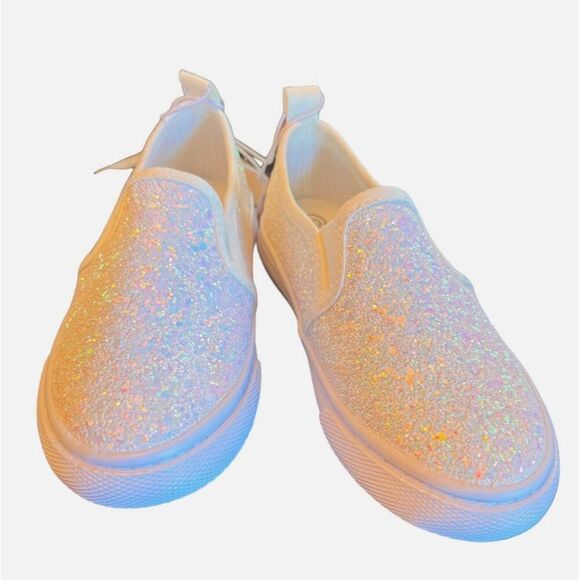 Chldren's Glitter Slip-On‎ Sneakers Size 10 - Picture 2 of 4